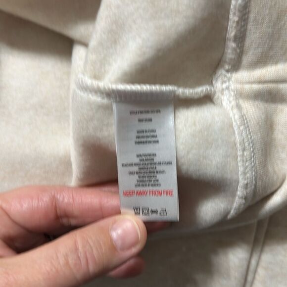 Rae Dunn. XS Oatmeal Heather 2pc Cowl Neck Pullover Jogger Lounge Sweat Set - Picture 11 of 13